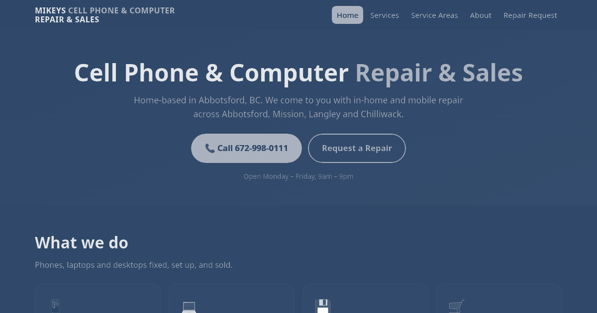 Book a Phone or Computer Repair | Mikeys Abbotsford